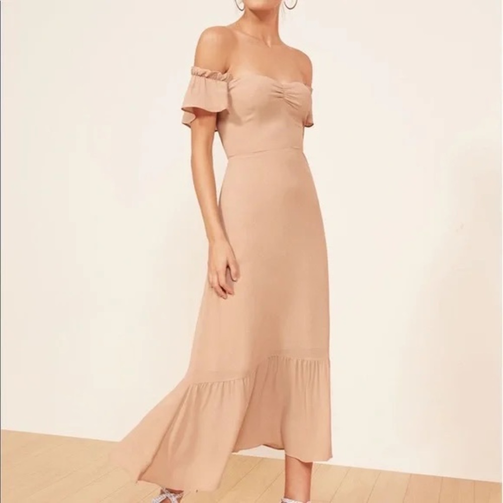 Reformation blush butterfly dress